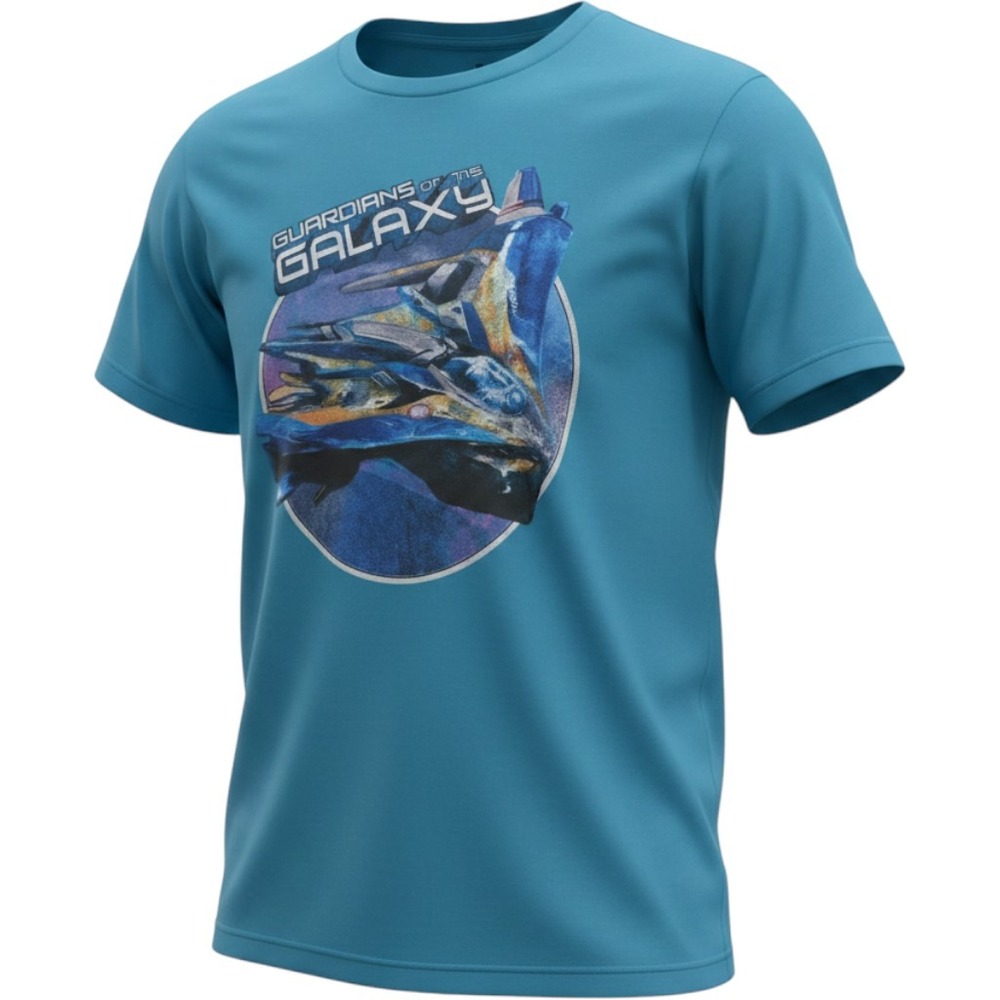 Marvel Guardians of the Galaxy Blue Graphic Tee Milano Starship Mens Large NWT